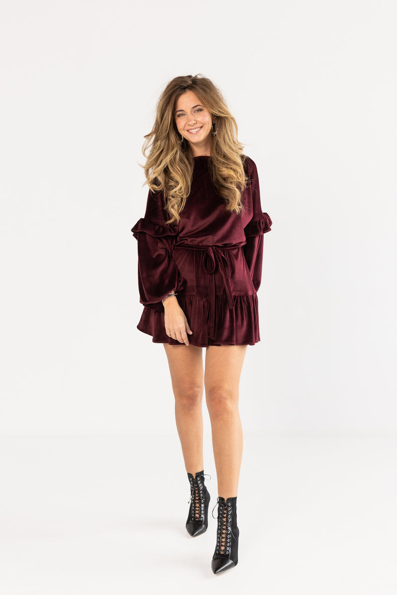 Dark Burgundy Velvet Dress Naivclothing Dark Burgundy Velvet Dress Naivclothing