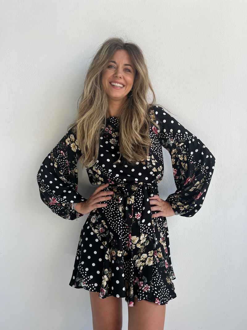 Black Gipsy Floral Dress