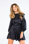 Silky Black Mini Dress