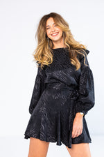 Silky Black Mini Dress
