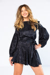 Silky Black Mini Dress