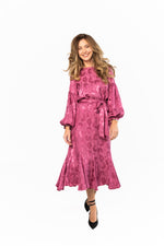 Silky Light Marsala Midi Dress