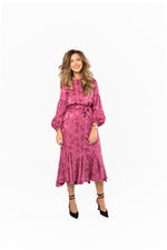 Silky Light Marsala Midi Dress
