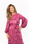 Silky Light Marsala Midi Dress