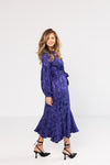 Silky Royal Blue Midi Dress