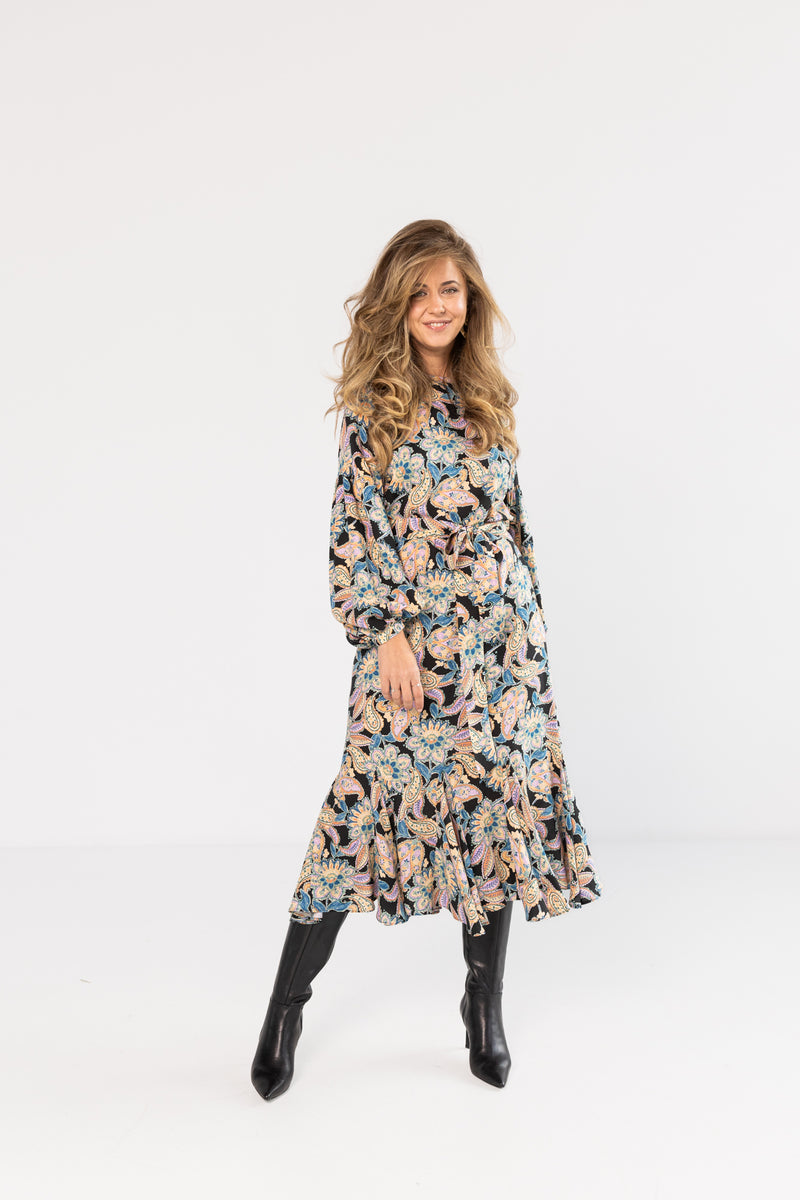 Black Mistic Midi Dress