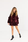 Dark Burgundy Velvet Dress