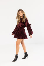 Dark Burgundy Velvet Dress