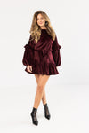 Dark Burgundy Velvet Dress