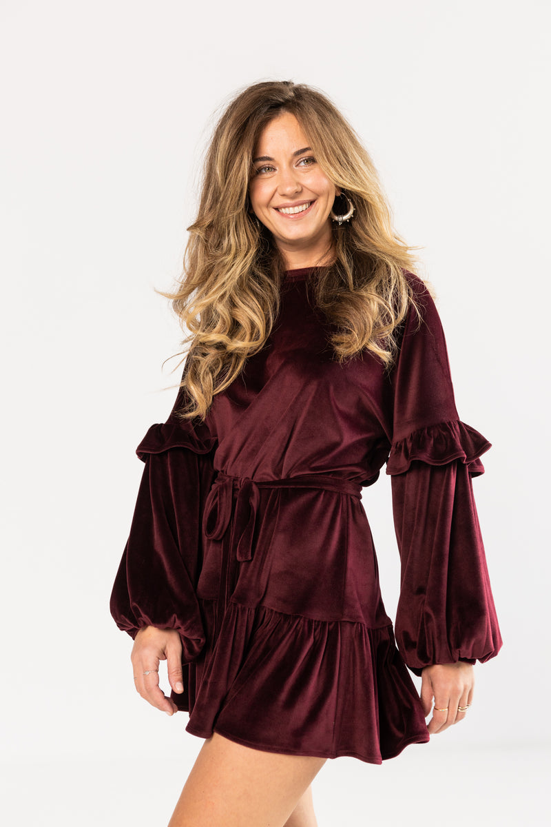 Dark Burgundy Velvet Dress Naivclothing Dark Burgundy Velvet Dress Naivclothing
