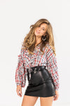 Red Plaid Angel Top