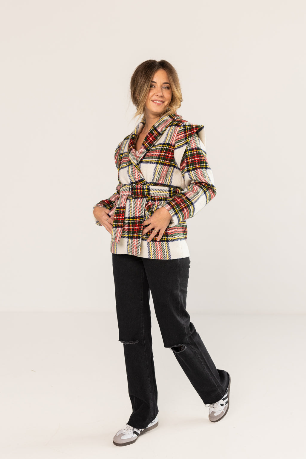 Wool Plaid Coat