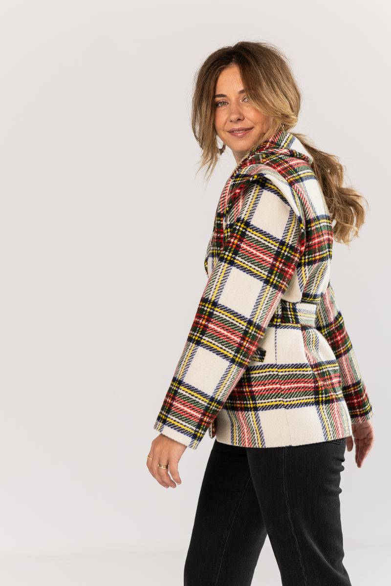 Wool Plaid Coat