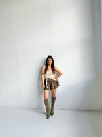 Chocolate Cotton Divided Skirt