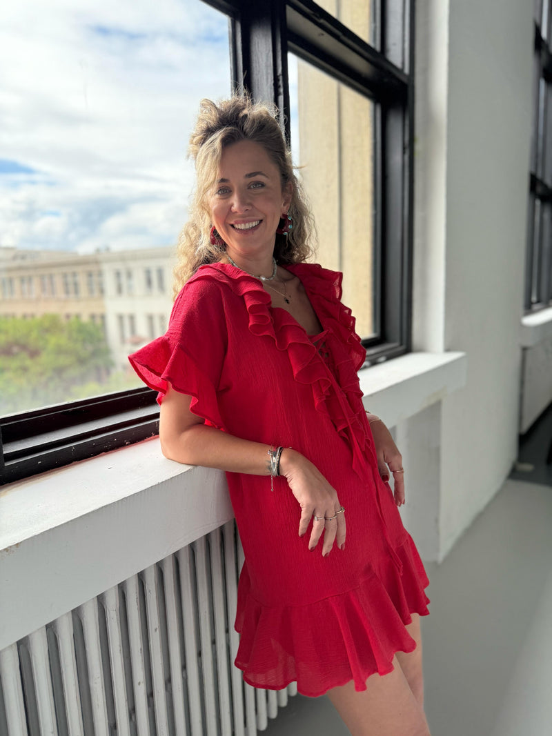 Short Sleeves Mini Angel Dress