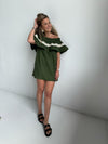 Off Shoulder Linen Dress