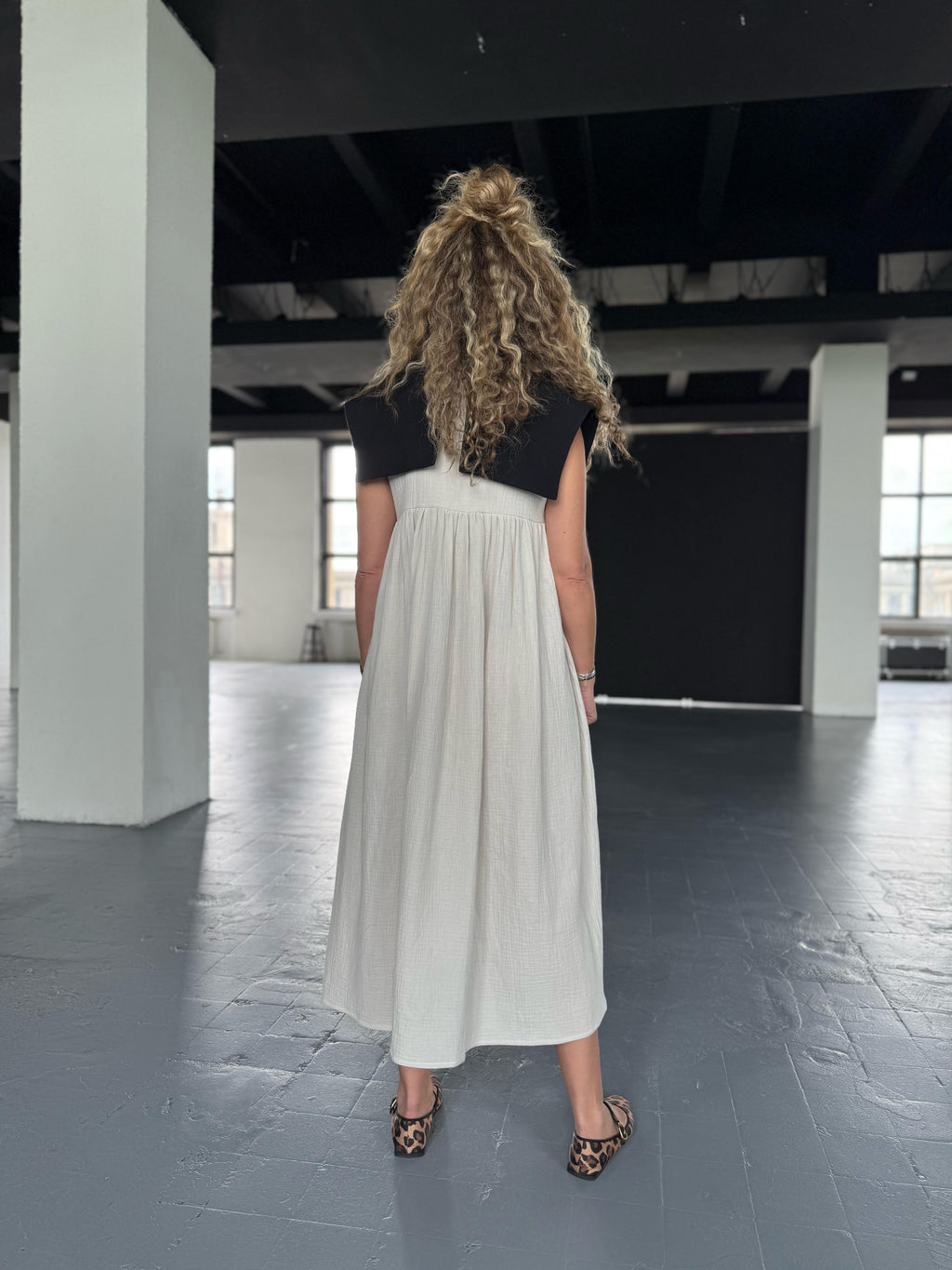 Ivory Muslin Dress