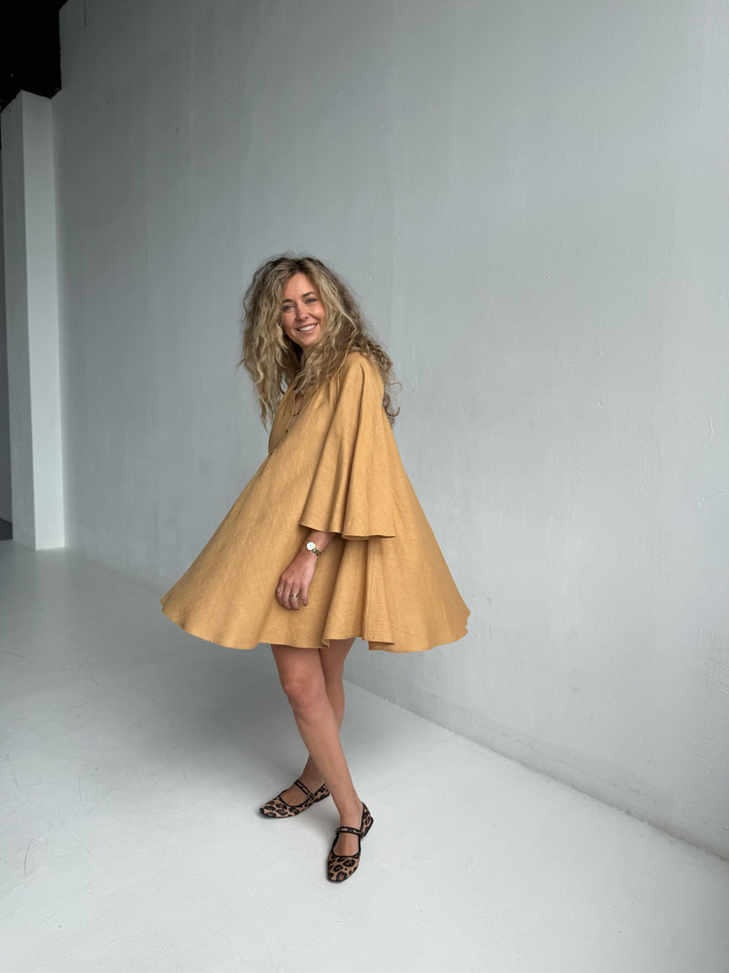 Cloche Linen Dress