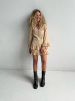 Cotton Double Ruffle Mini Dress