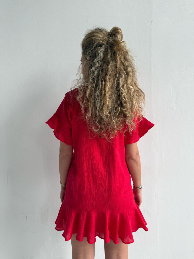 Short Sleeves Mini Angel Dress