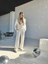 White Micro Sequins Tracksuit