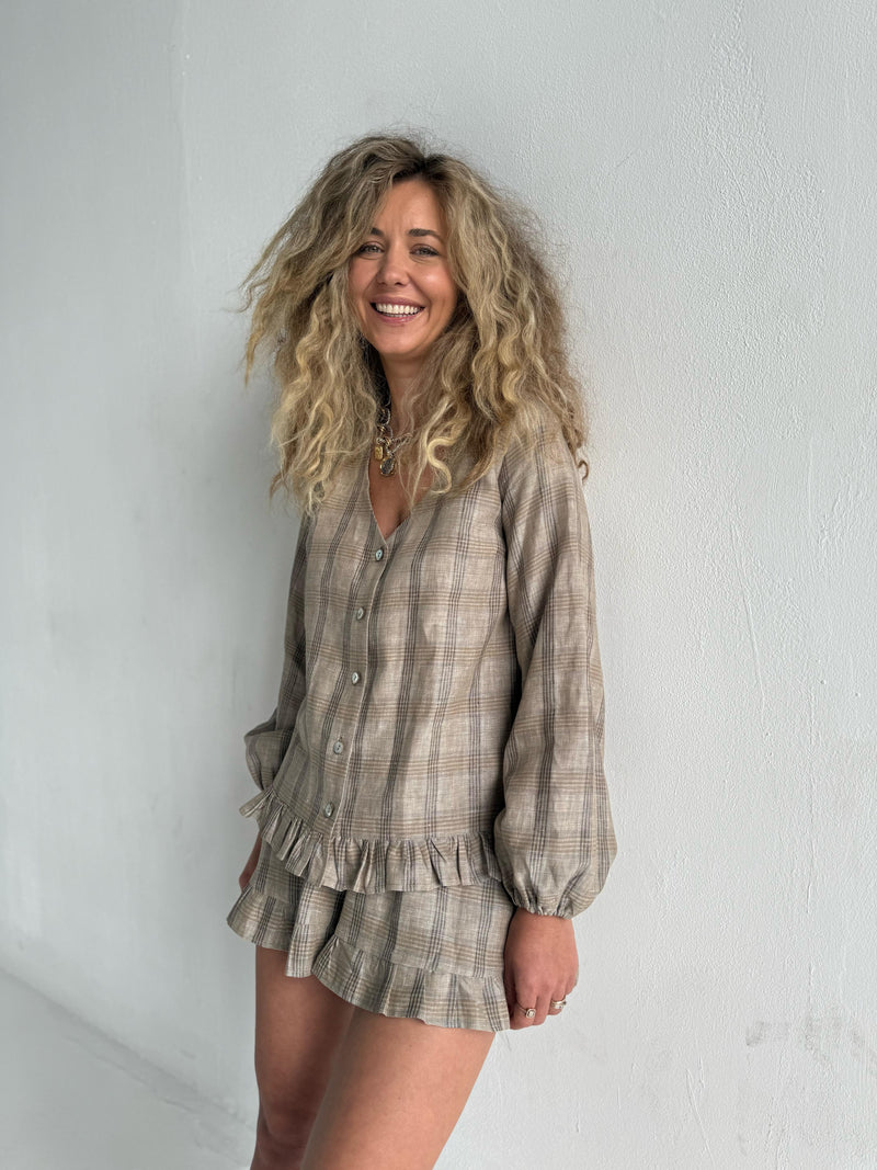 Button Linen Two Pieces