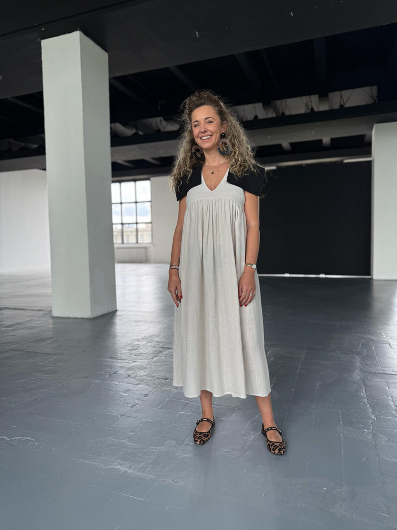 Ivory Muslin Dress