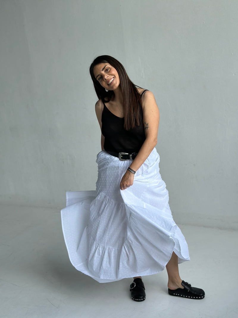 White Cotton Skirt