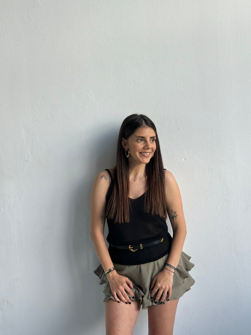 Army Cotton Divided Skirt