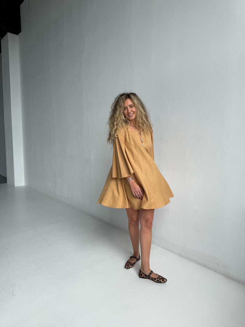 Cloche Linen Dress