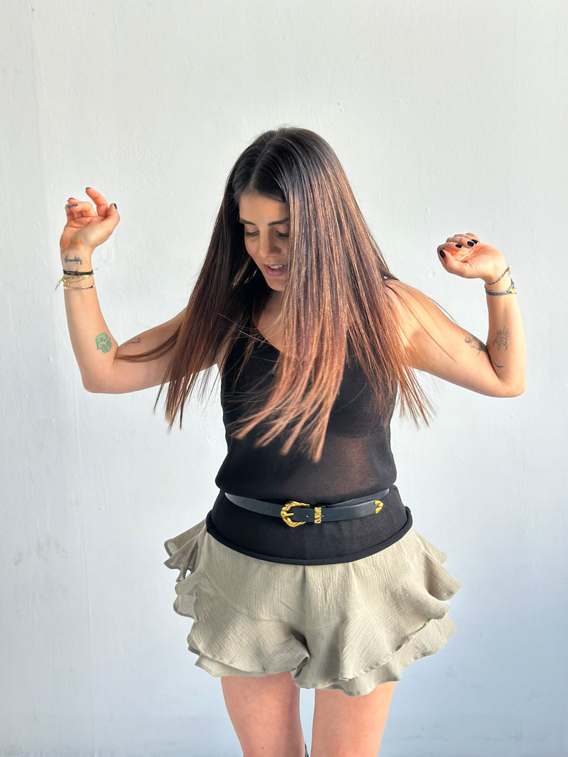 Army Cotton Divided Skirt
