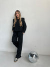 Black Micro Sequins Tracksuit