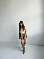 Chocolate Cotton Divided Skirt