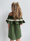 Off Shoulder Linen Dress