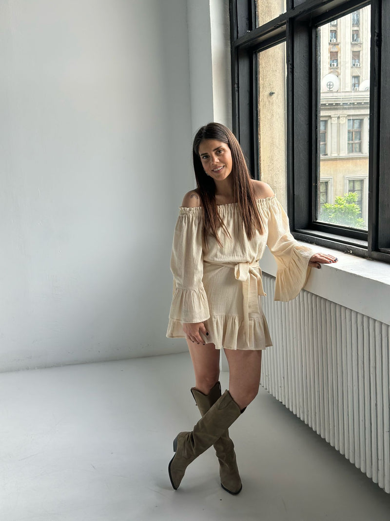 Off Shoulder Cotton Dress