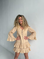 Cotton Double Ruffle Mini Dress