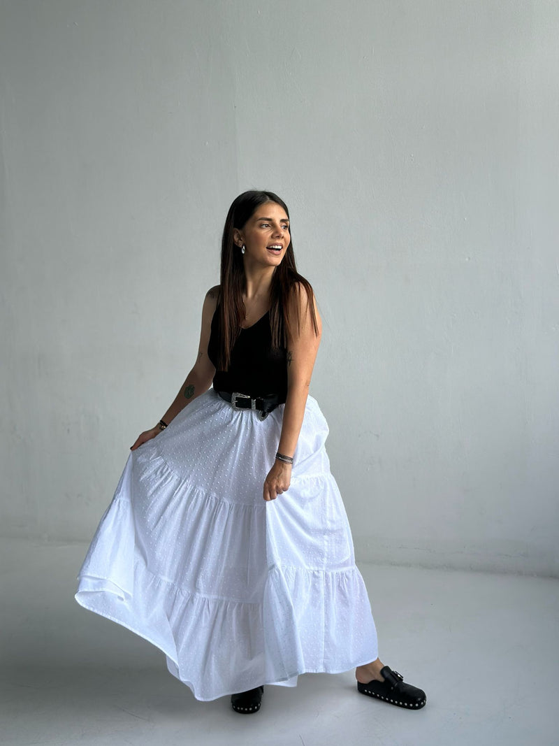 White Cotton Skirt