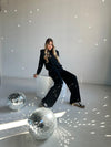 Black Micro Sequins Tracksuit