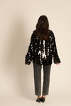 Black Sequins Kimono