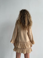 Cotton Double Ruffle Mini Dress