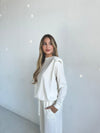 White Micro Sequins Tracksuit