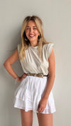 Two Ruffles Cotton Skirt