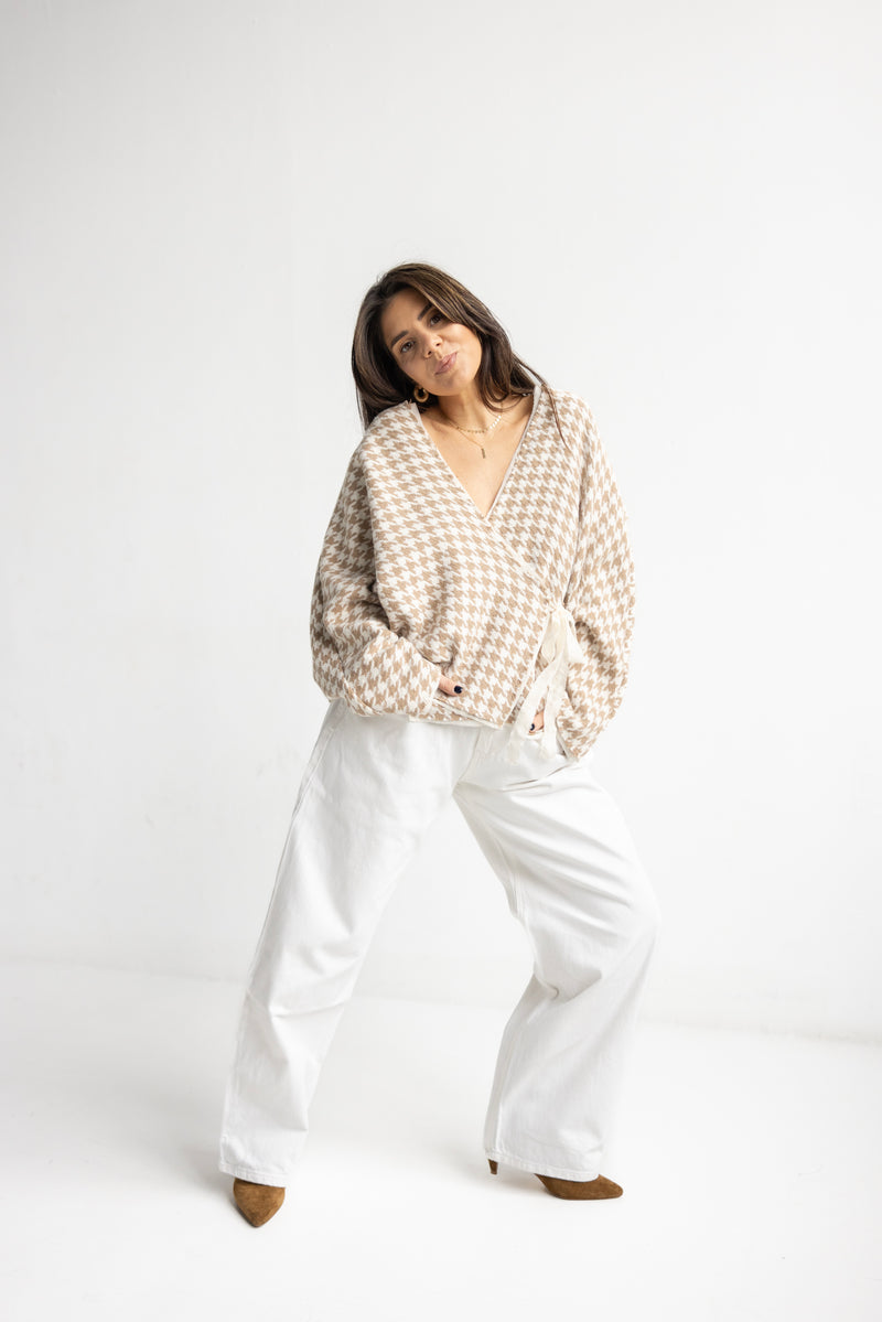 Beige Tweed Kimono