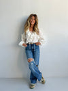 White Angel Linen Top