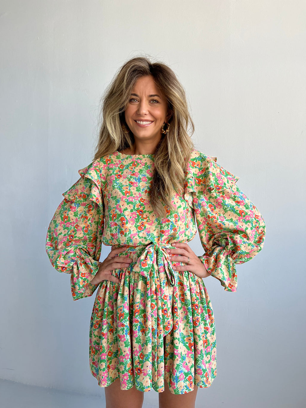 Multi Floral Mini Dress