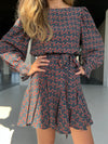 Dark Purple Floral Mini Dress