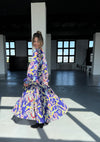 Royal Blue Floral Maxi Dress