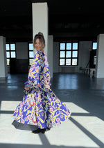Royal Blue Floral Maxi Dress