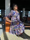 Royal Blue Floral Maxi Dress