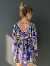 Royal Blue Floral Mini Dress